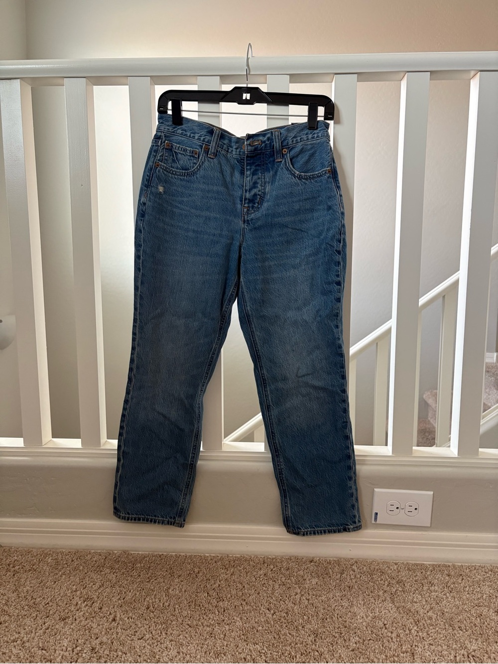 J. Crew Vintage Blue Cropped Straight Jeans